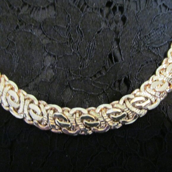 MODA AL MASSIMO 18K yellow Gold over Bronze Arezzo Byzantine 18" Necklace JTV - Picture 10 of 16